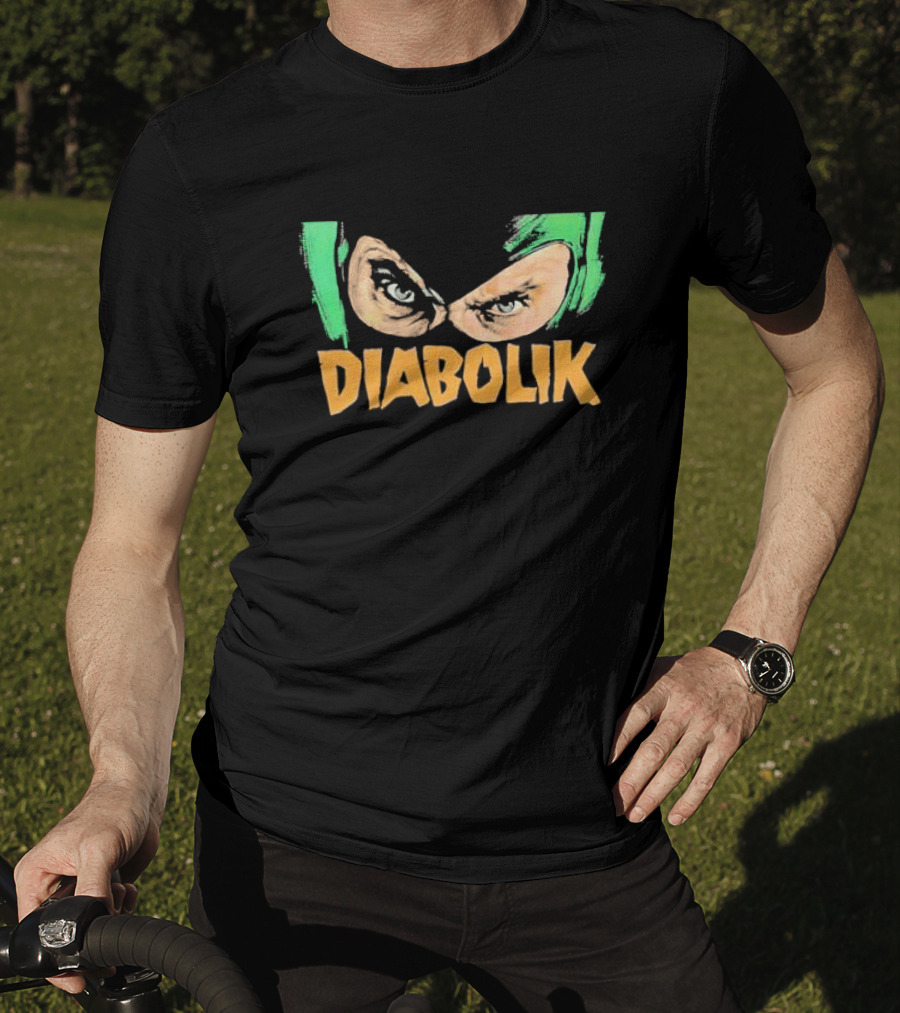 Diabolik 1968 Comic Style Eyes And Mask T-Shirt