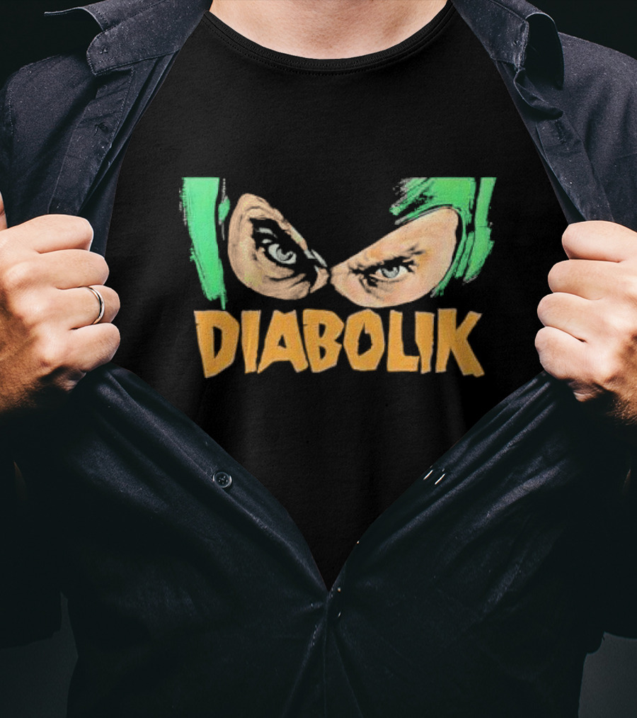 Diabolik 1968 Comic Style Eyes And Mask T-Shirt