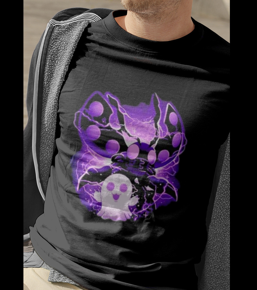 Digi Intelligence Vanilla Moth And Ghost Lightning Purple Aesthetic T-Shirt