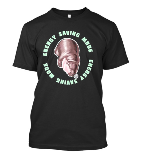 Energy Saving Mode Sleeping Baby Hippo T-Shirt