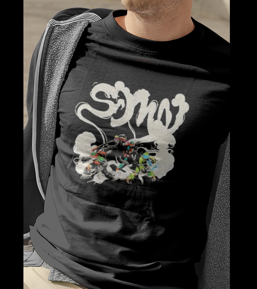 Sidemen Smoke Artistic Logo With Ninja Warrior T-Shirt