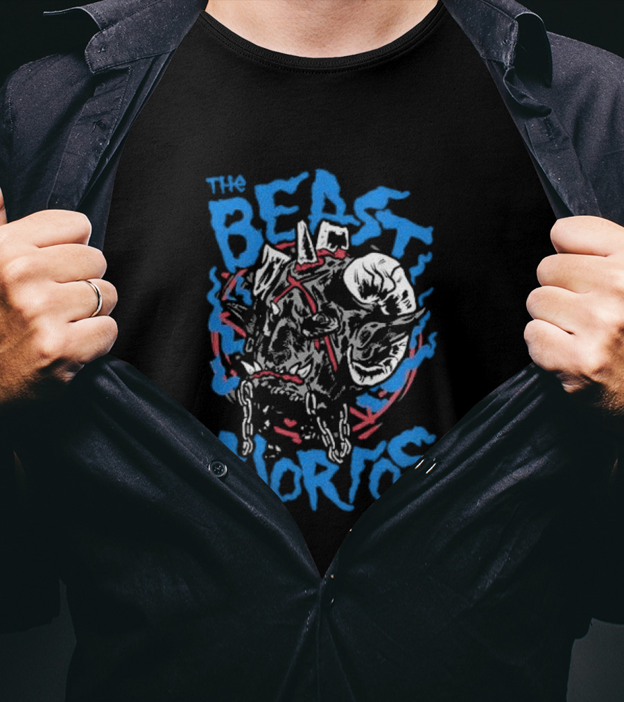 The Beast Mortos Aew Chain Skull T-Shirt