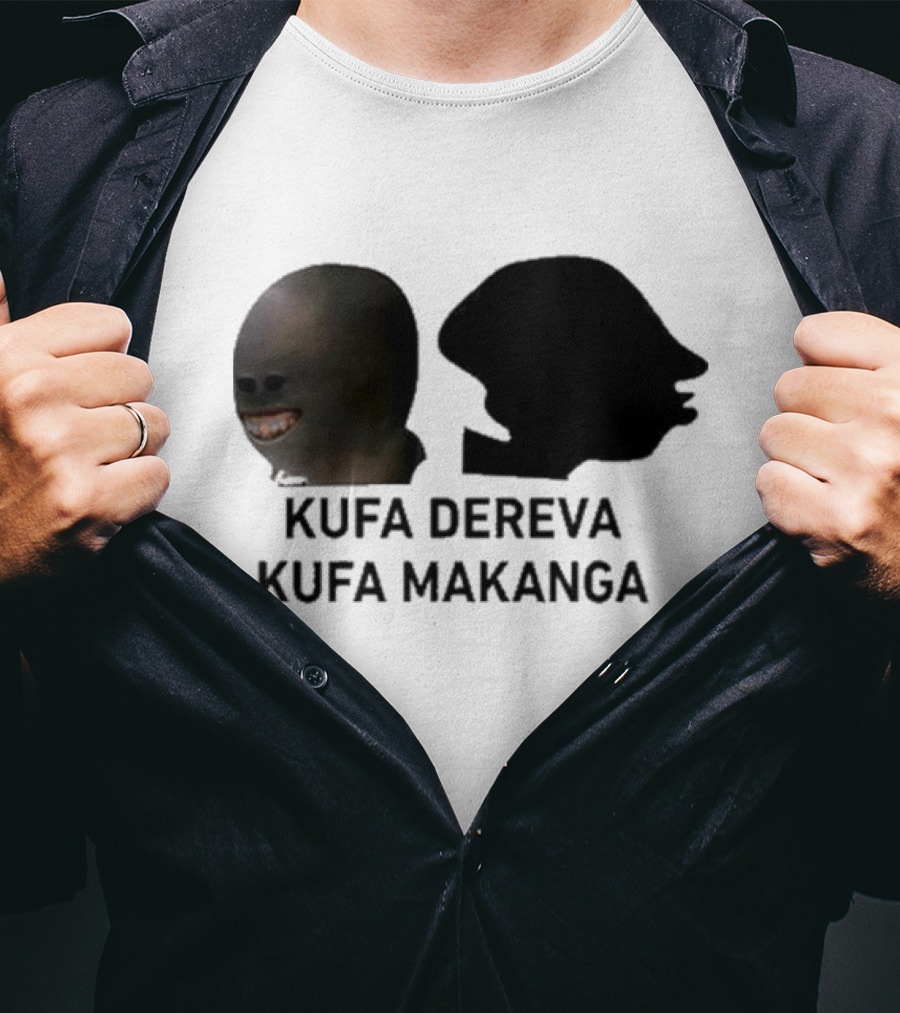 Kufa Dereva Kufa Makanga African Silhouette Humor T-Shirt