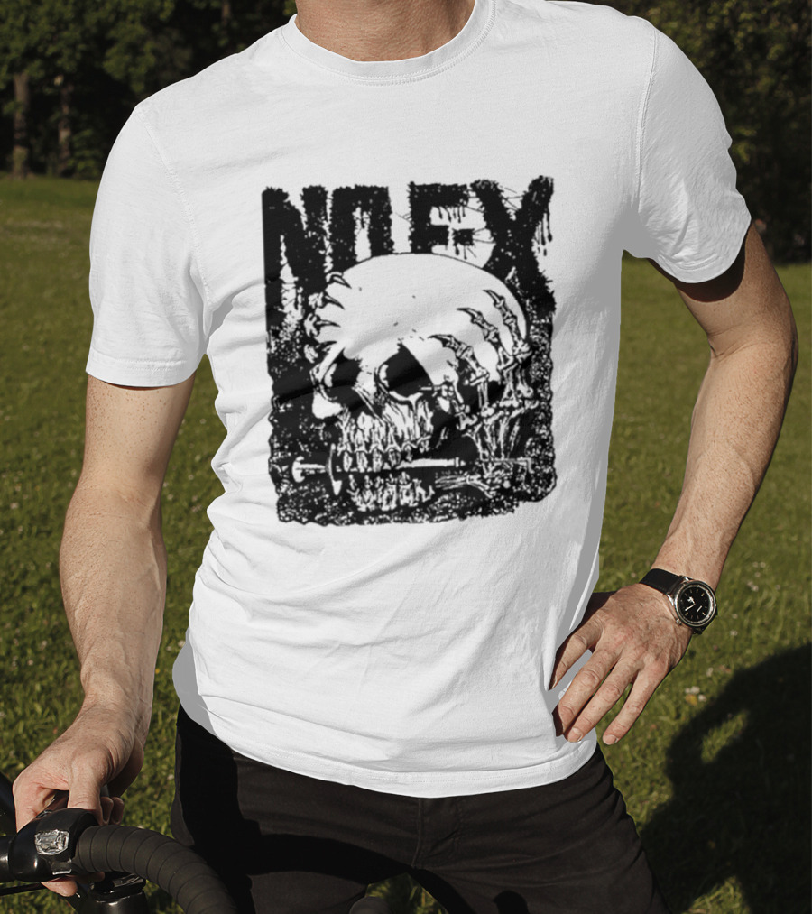 NOFX OG Skull With Skeleton Hand And Screwdriver T-Shirt