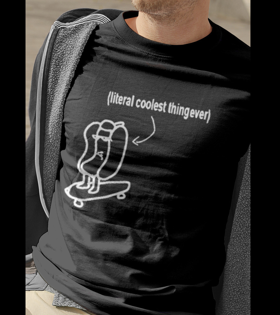 Fallenchungus Literal Coolest Thing Ever Skater Cartoon T-Shirt