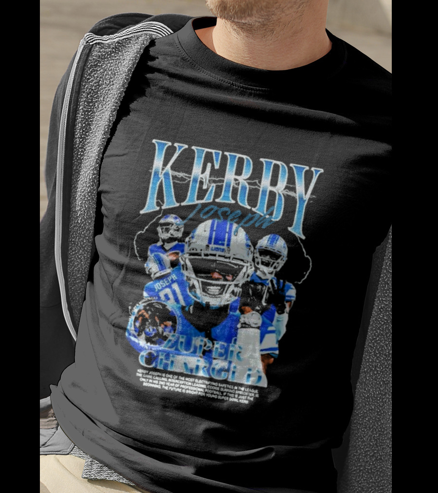 Kerby Joseph Zuper Charged Lions Football Bootleg T-Shirt