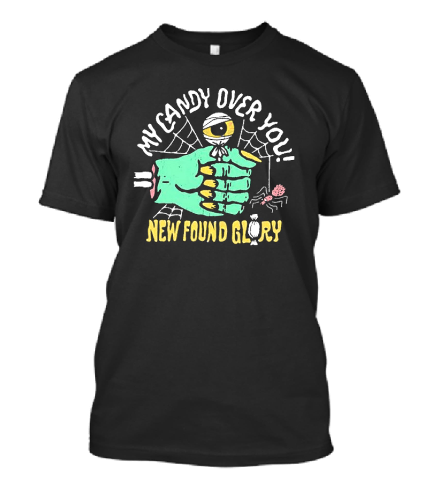 New Found Glory My Candy Over You Monster Hand And Spiderwebs T-Shirt