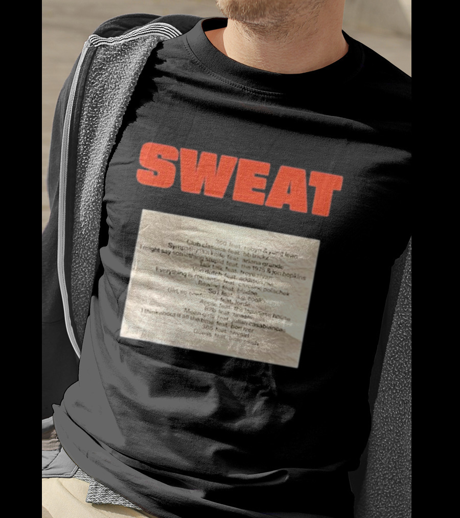 SWEAT Crumpled Up Set List Featuring Robyn, Ariana Grande, Khalid, Halsey, Lana Del Rey, Billie Eilish T-Shirt