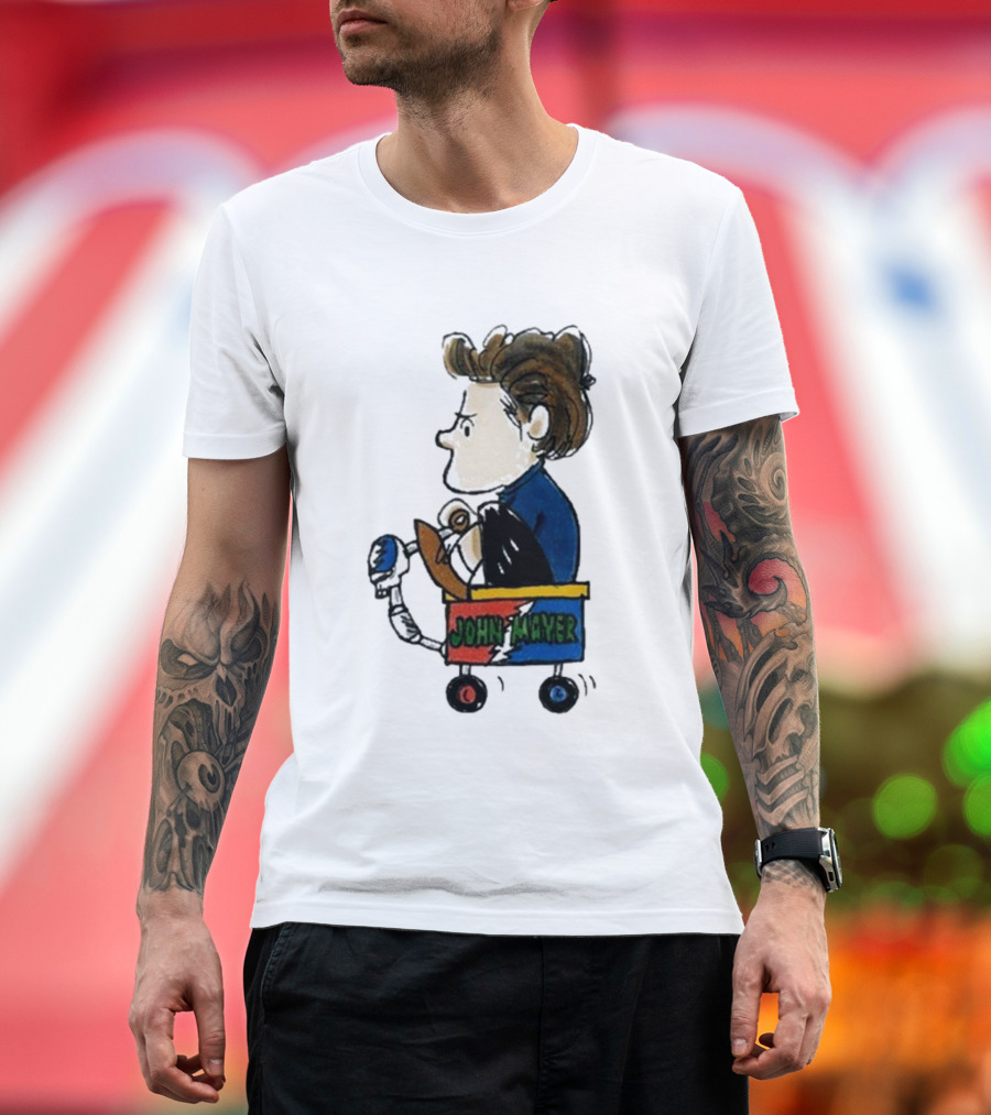 JOHN MAYER 2024 Peanuts Grateful Dead Inspired Wagon T-Shirt