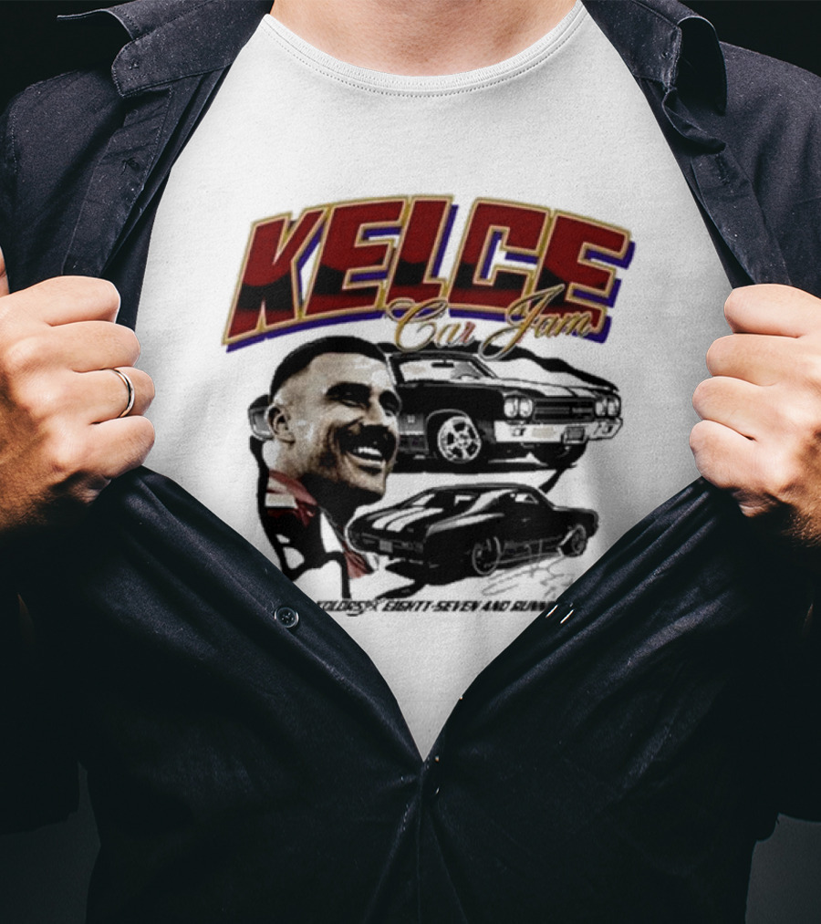 Kelce Car Jam Chevelle True Kelce Seventy-Seven And Running T-Shirt