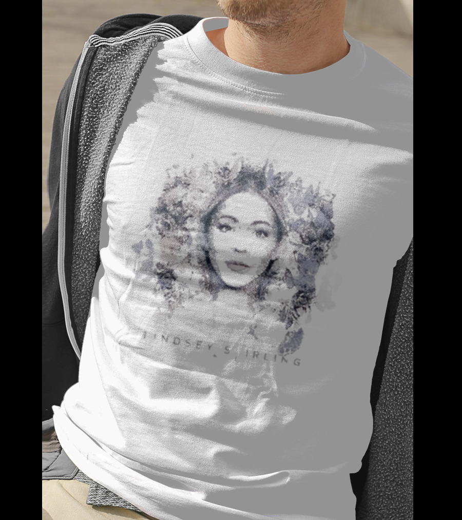 Lindsey Stirling Album Cover Watercolor Floral Face T-Shirt