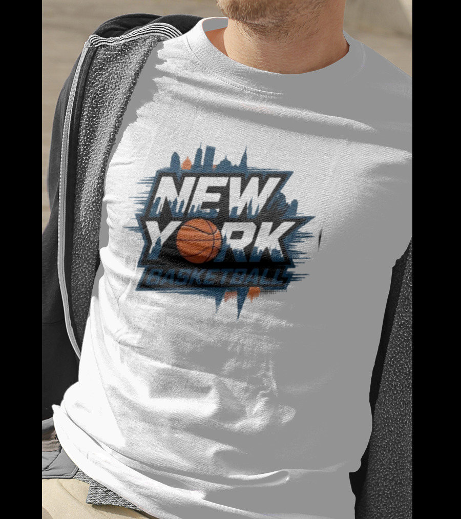 New York City Skyline Basketball T-Shirt