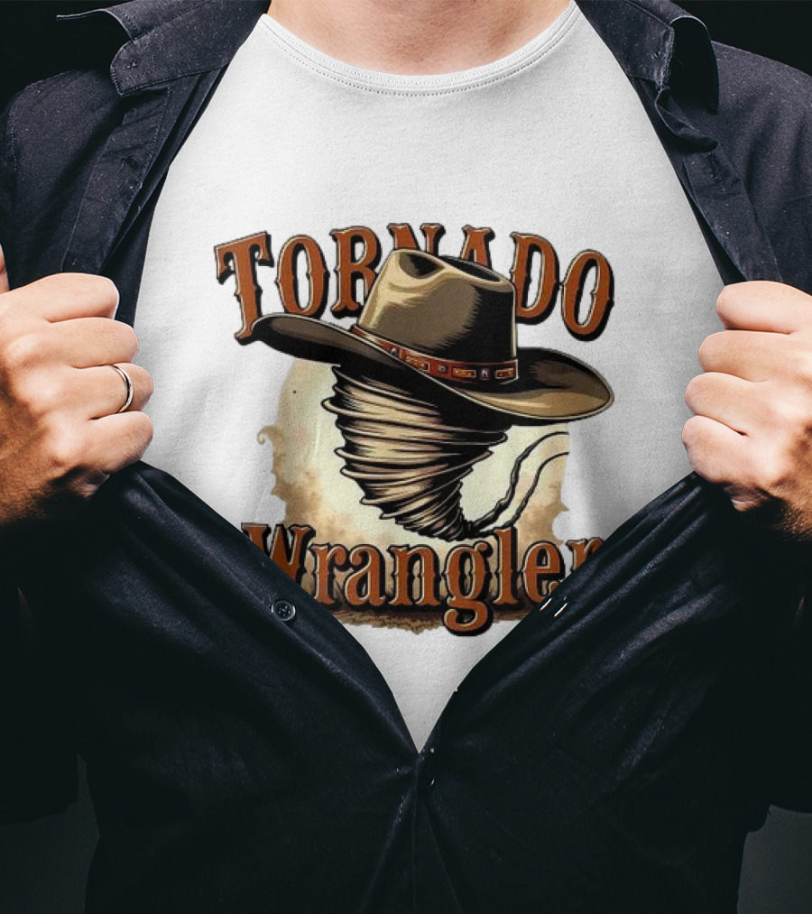 Tornado Wrangler Cowboy Hat Twister T-Shirt