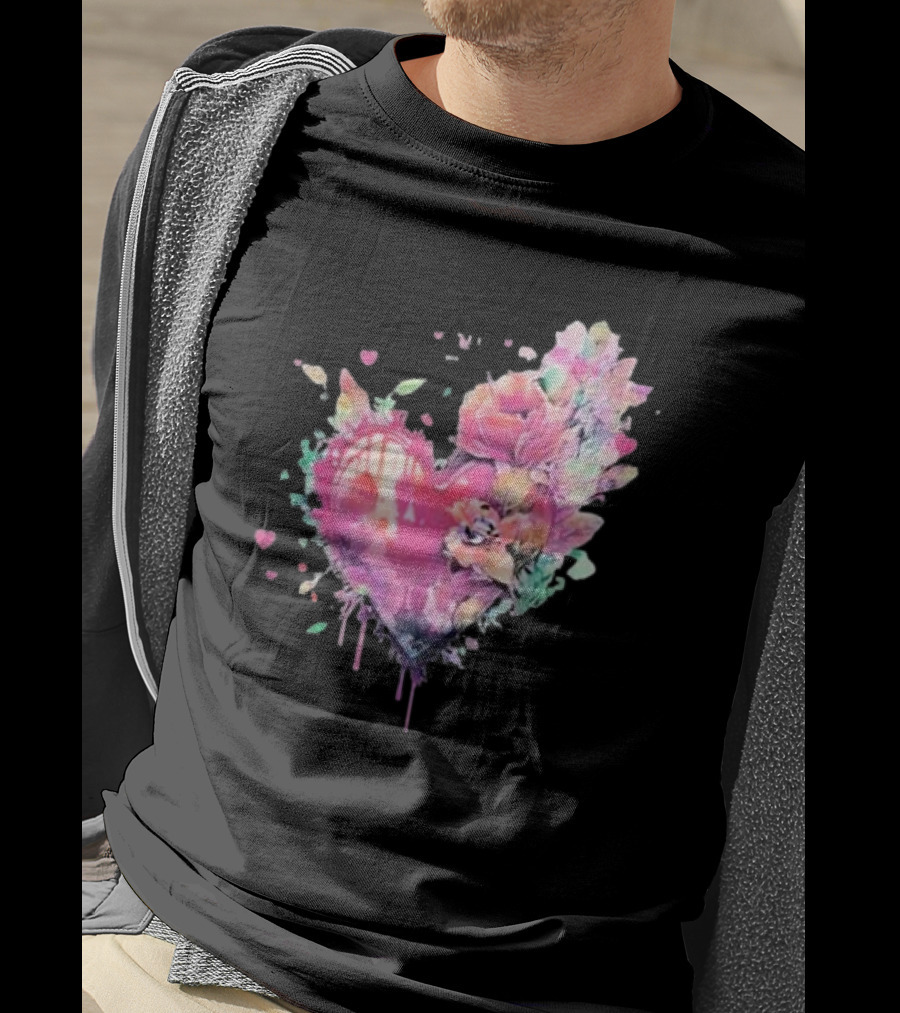 Alexander Stewart Bleeding Heart Floral T-Shirt