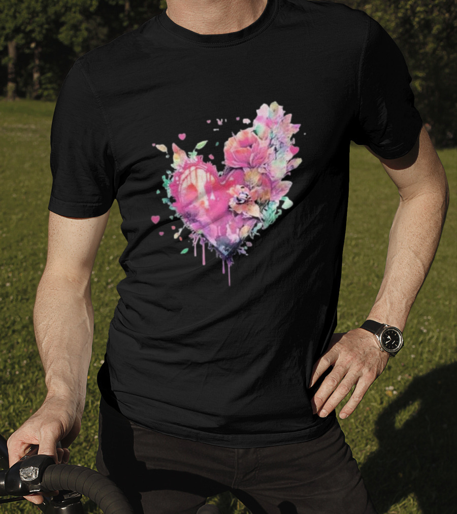 Alexander Stewart Bleeding Heart Floral T-Shirt