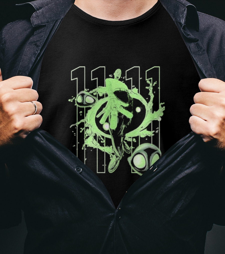 Chris Brown 11 11 Afterlife Neon Abstract Alien Elements T-Shirt