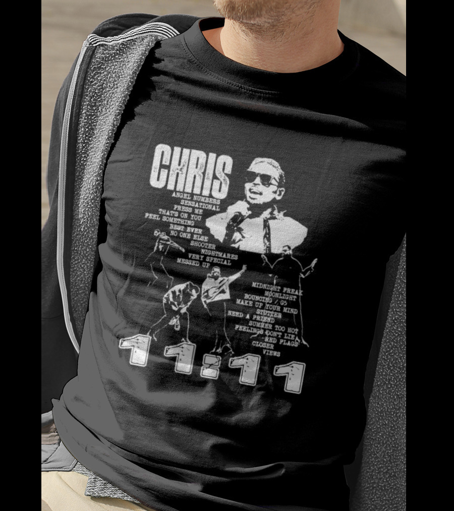 Chris Brown Angel Numbers Sensational Press Me 11 11 Midnight Freak Closer T-Shirt