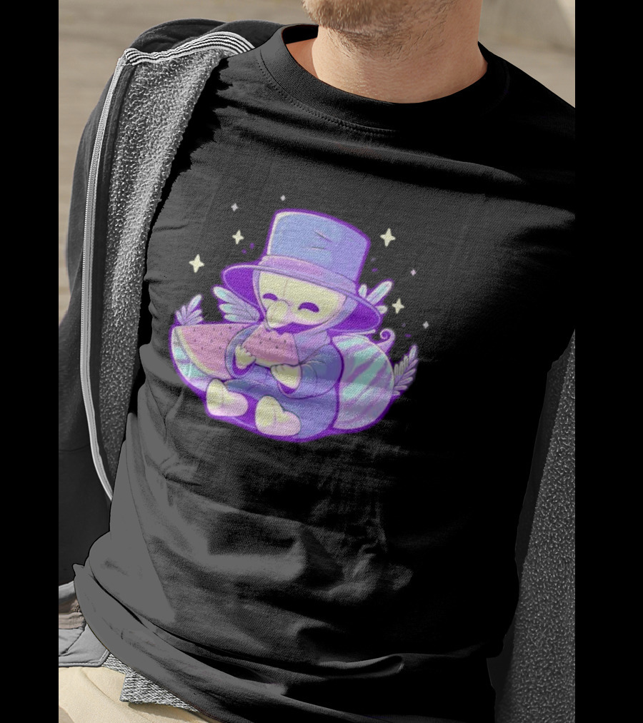 Plague Doctor Eating Watermelon Cute Kawaii T-Shirt