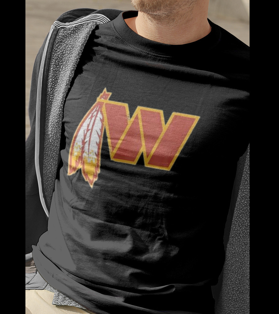 Dan W Quinn Washington Football Logo Icon W Feather T-Shirt