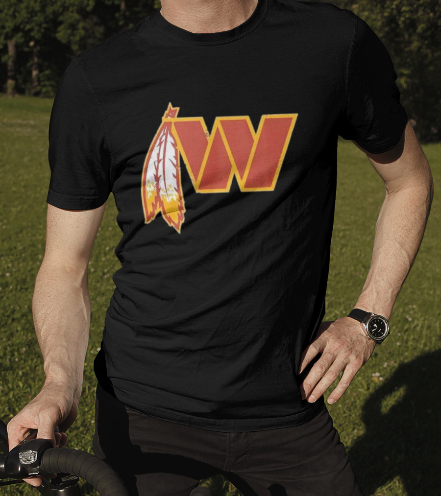 Dan W Quinn Washington Football Logo Icon W Feather T-Shirt