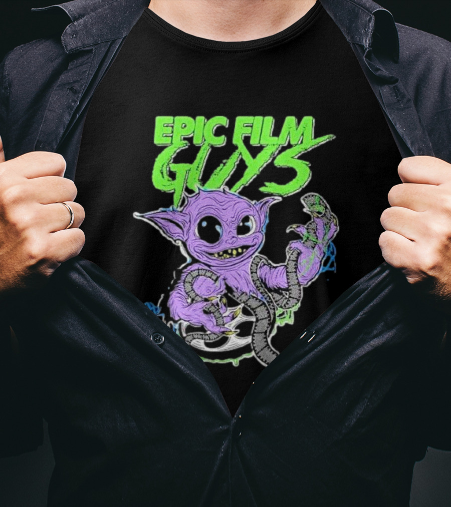 Epic Film Guys Gobby Creature Holding Film Strip T-Shirt