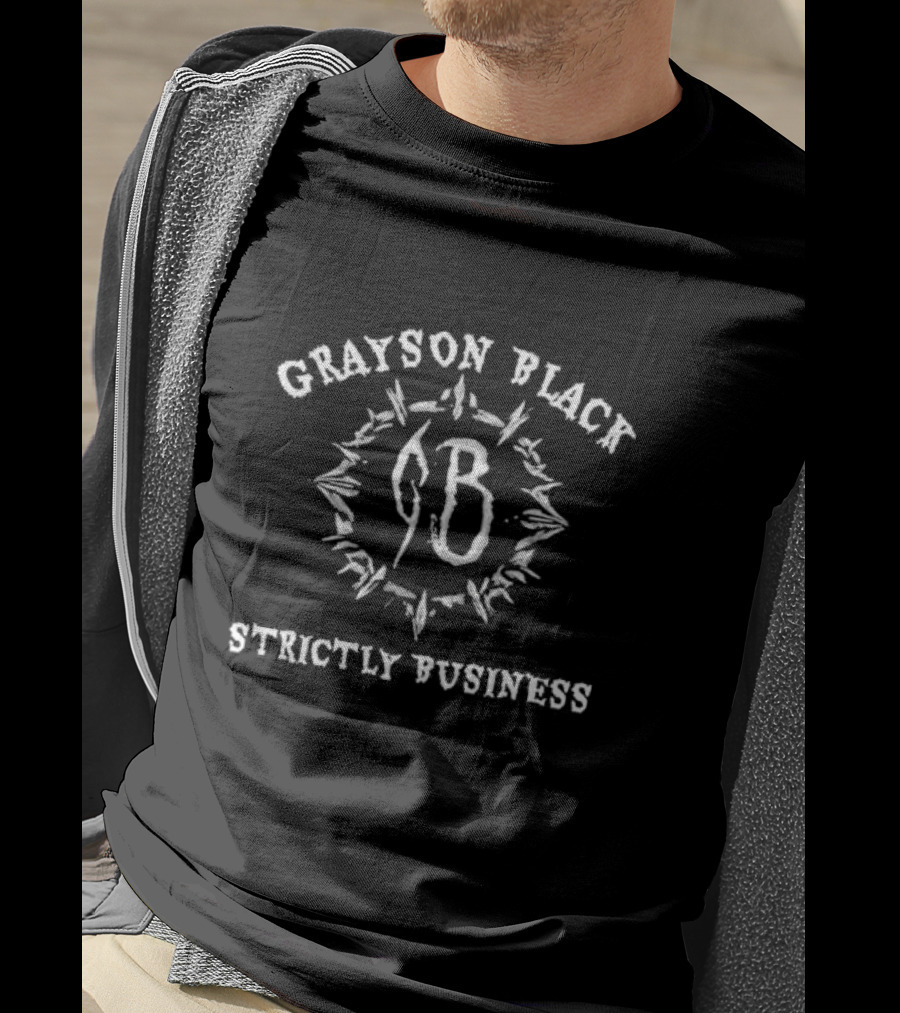Grayson Black CB Strictly Business Emblem T-Shirt