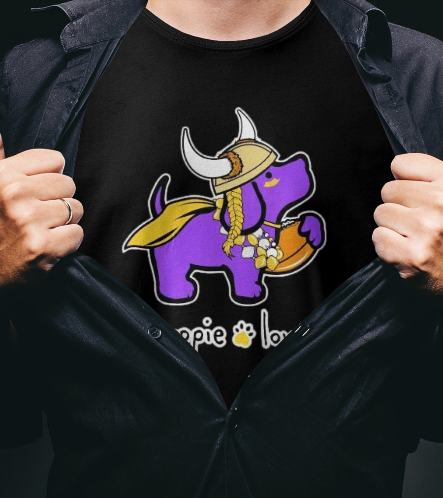 Puppie Love Purple And Gold Viking Pup Minnesota Vikings T-Shirt