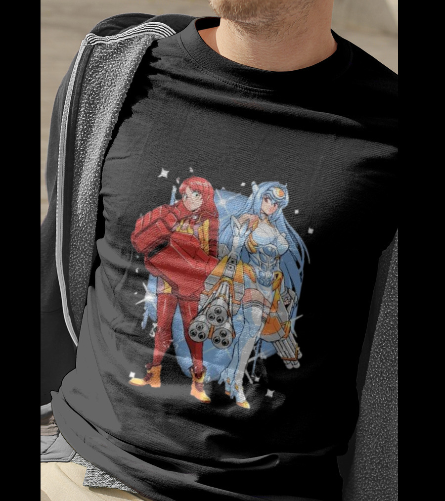 Space Journey Coinbox Anime Duo With Armor And Weapons T-Shirt