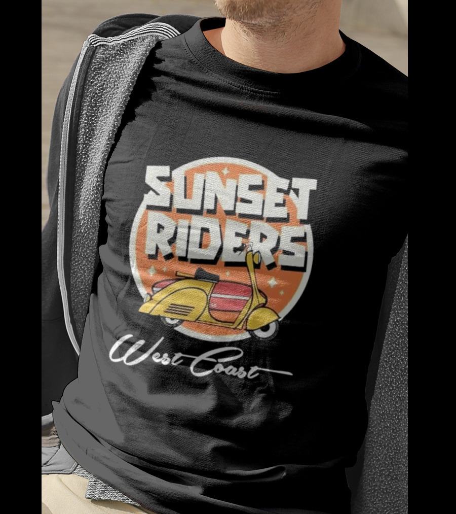 Sunset Riders West Coast Retro Scooter T-Shirt