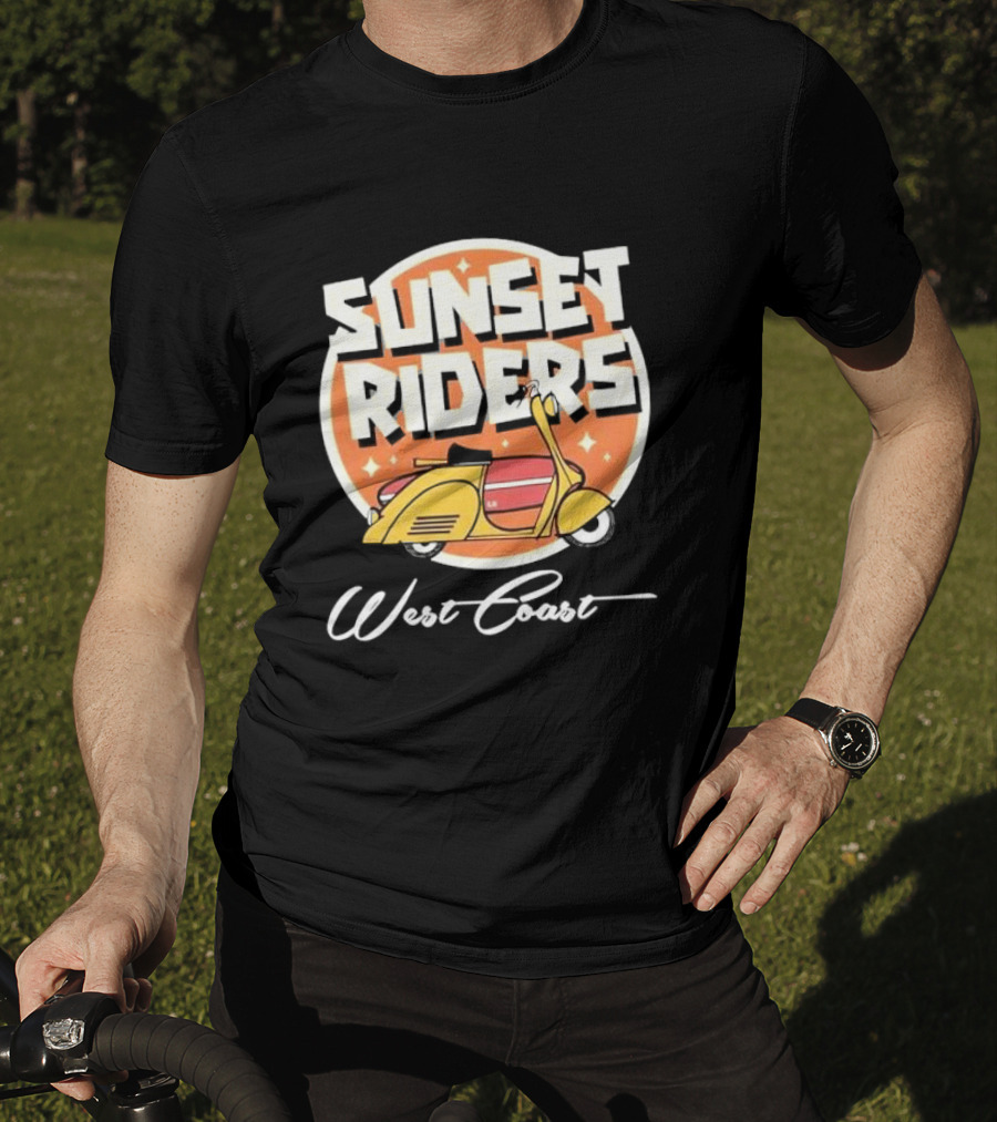 Sunset Riders West Coast Retro Scooter T-Shirt