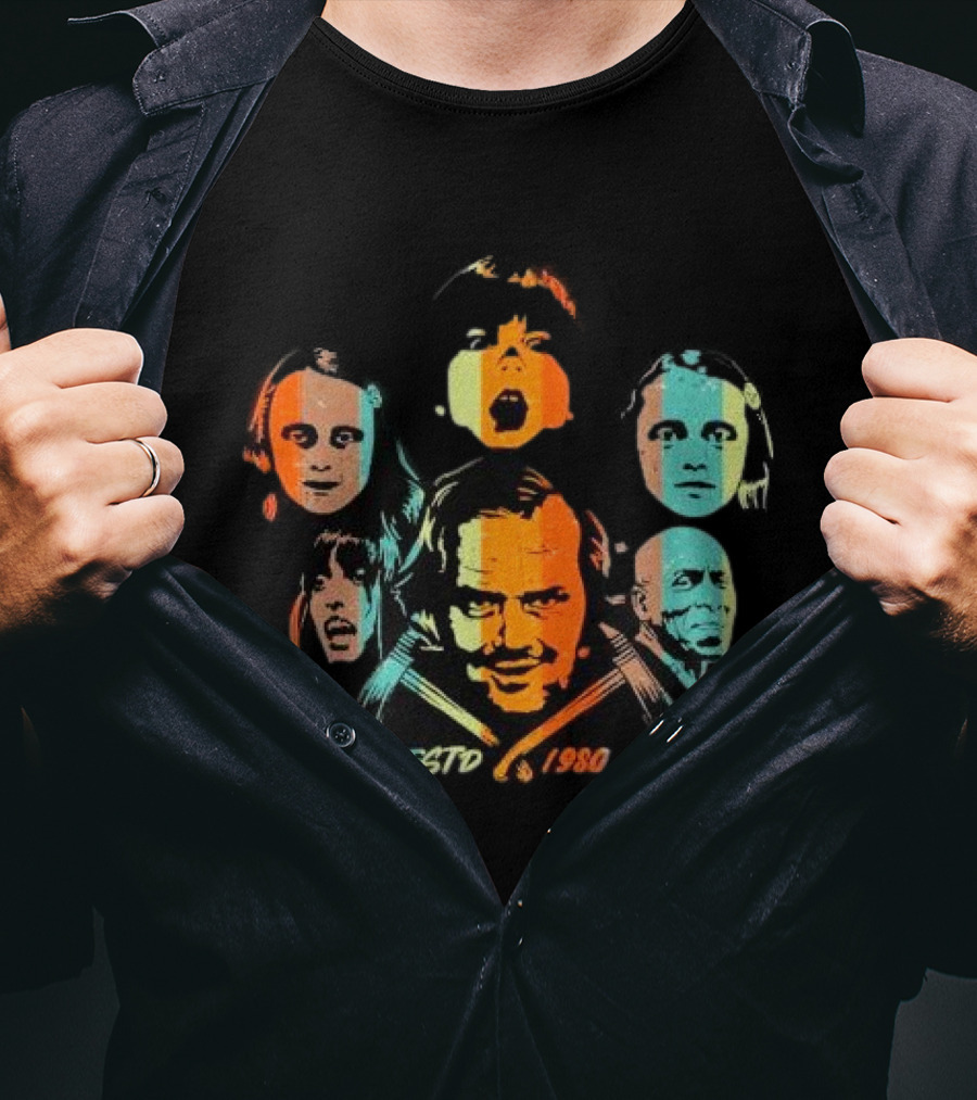Estd 1980 The Shining Jack Horror Kubtick Twins Wendy Vintage Faces T-Shirt