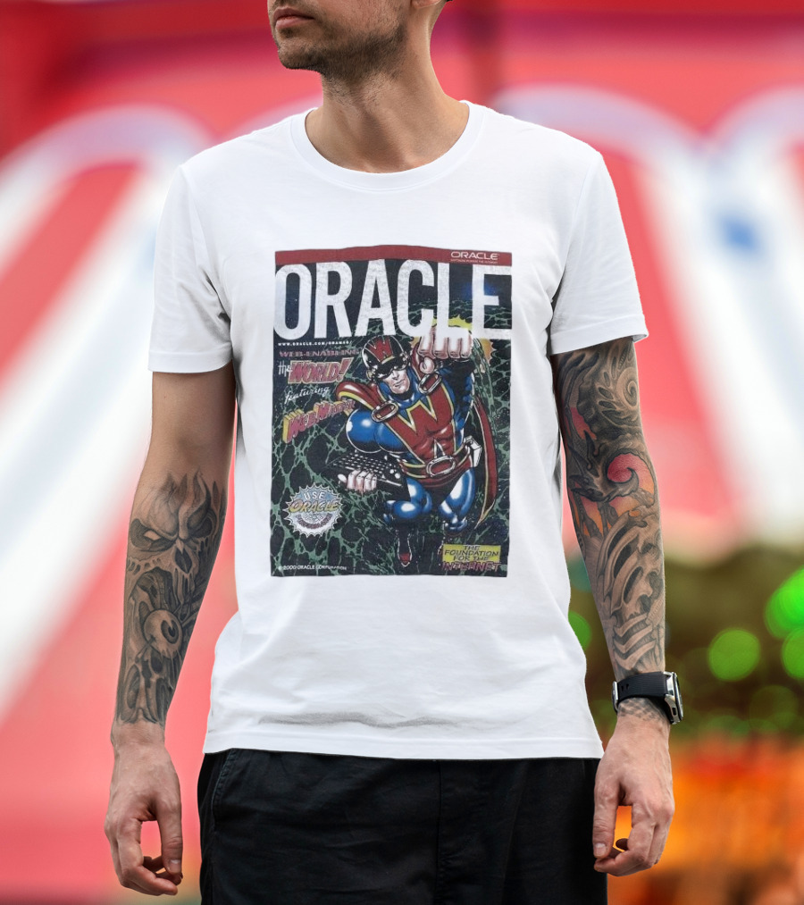 Oracle Web Master Superhero Saving the World Web Solution Foundation权威的管理者 T-Shirt