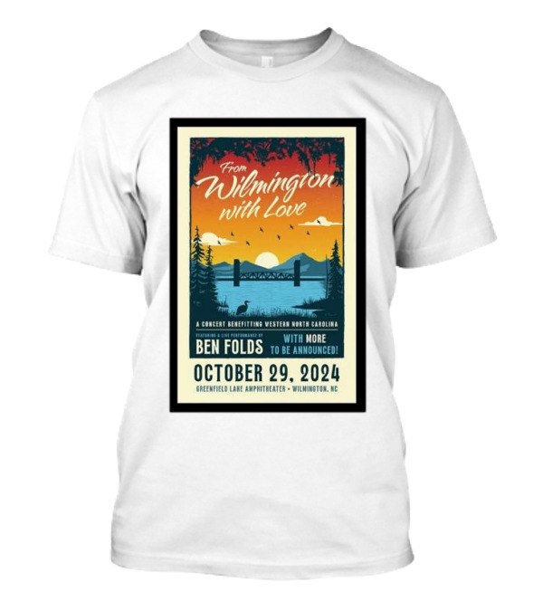 Ben Folds Live Concert At Greenfield Lake Amphitheater Wilmington October 29 T-Shirt