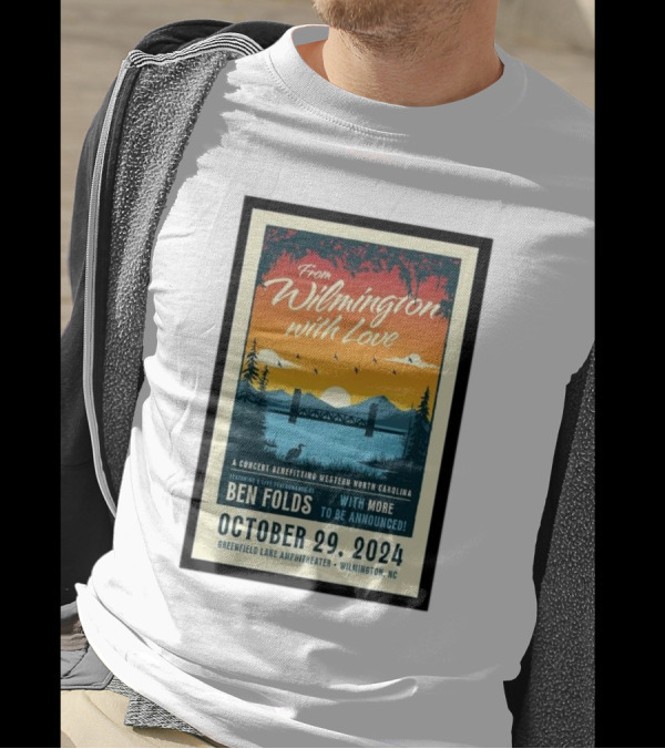 Ben Folds Live Concert At Greenfield Lake Amphitheater Wilmington October 29 T-Shirt
