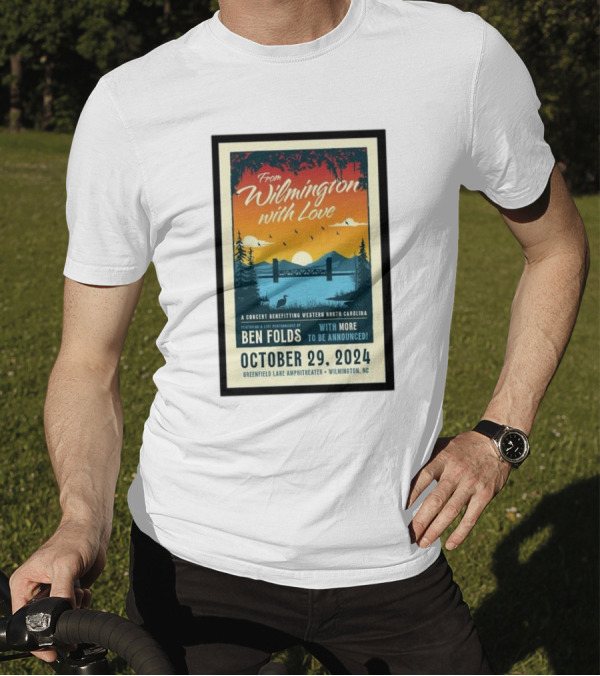 Ben Folds Live Concert At Greenfield Lake Amphitheater Wilmington October 29 T-Shirt