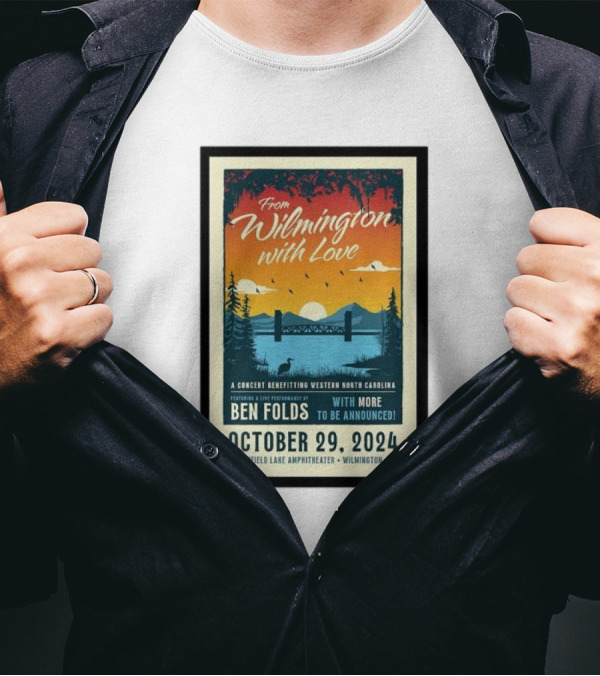 Ben Folds Live Concert At Greenfield Lake Amphitheater Wilmington October 29 T-Shirt
