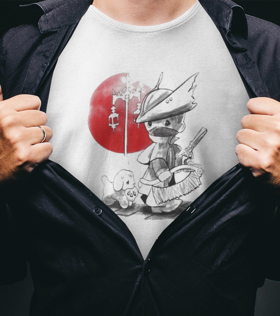 Consciousness Is A Lake Herry Johnson Hunter And Dog In Red Circle With Lanterns T-Shirt