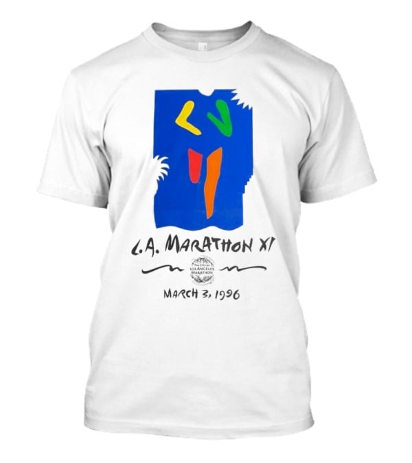 L.A. Marathon XI March 3, 1996 Los Angeles Marathon 90s Race Racer Comfort T-Shirt