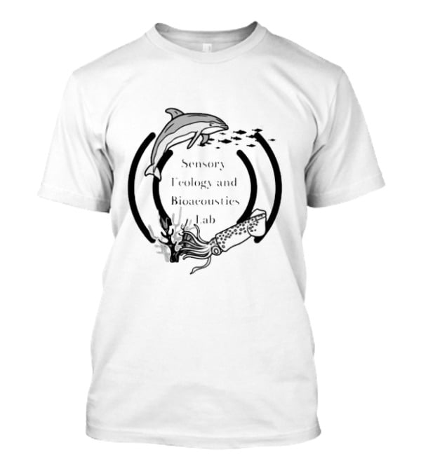 Sensory Ecology And Bioacoustics Lab Research Team Dolphin Squid And Fish Marine Life Study T-Shirt