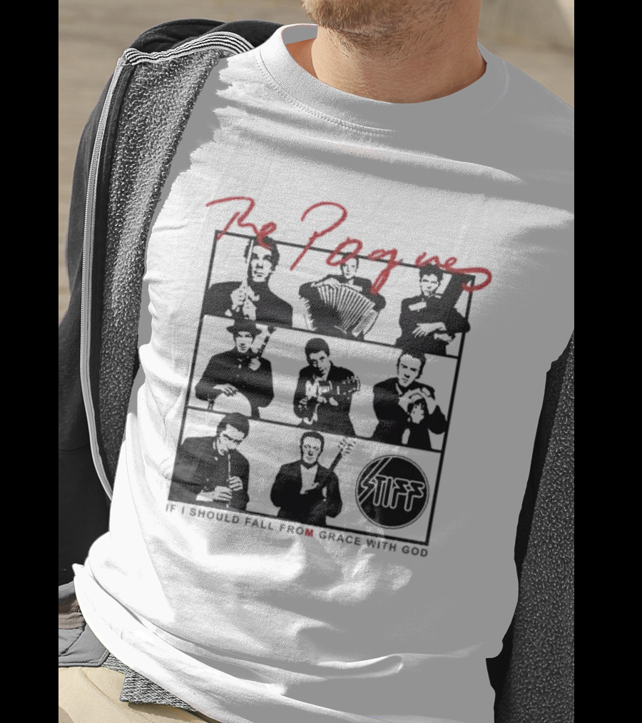 The Pogues If I Should Fall From Grace With God Stiff Records T-Shirt