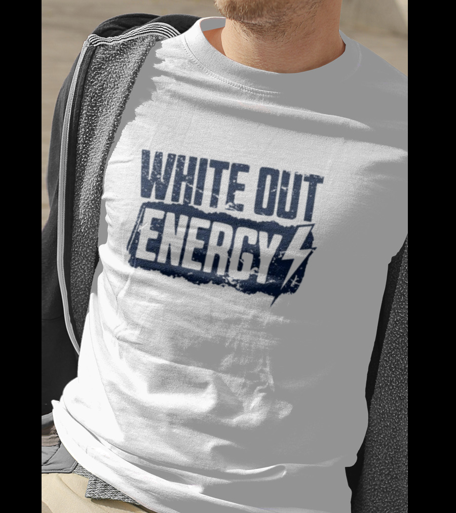 White Out Energy Lightning Bolt T-Shirt