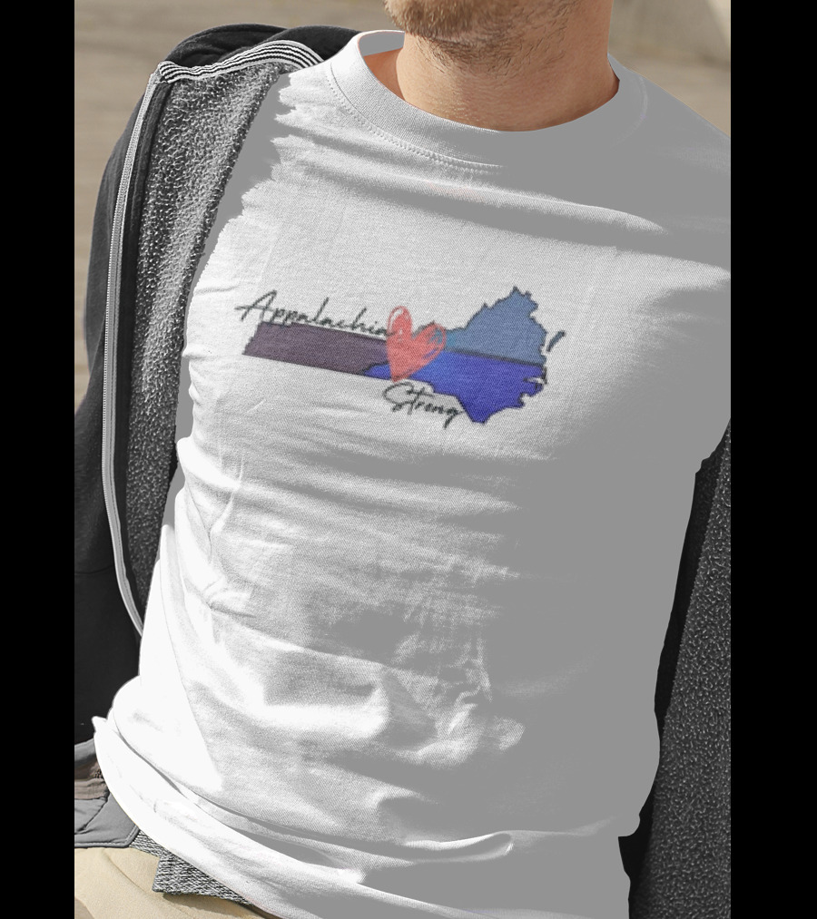 Appalachia Strong Heart With State Map T-Shirt