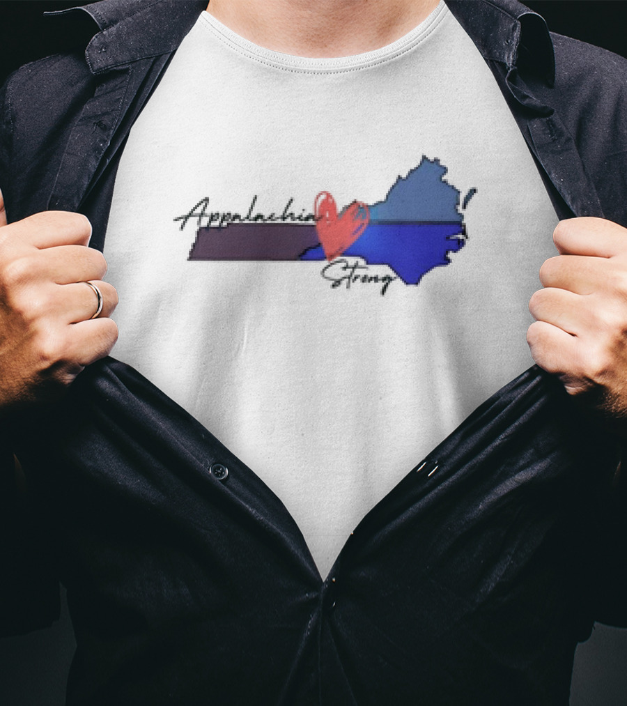 Appalachia Strong Heart With State Map T-Shirt