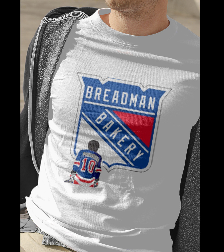 Breadman Bakery Artemi Panarin 10 True Blue New York Rangers Fan T-Shirt