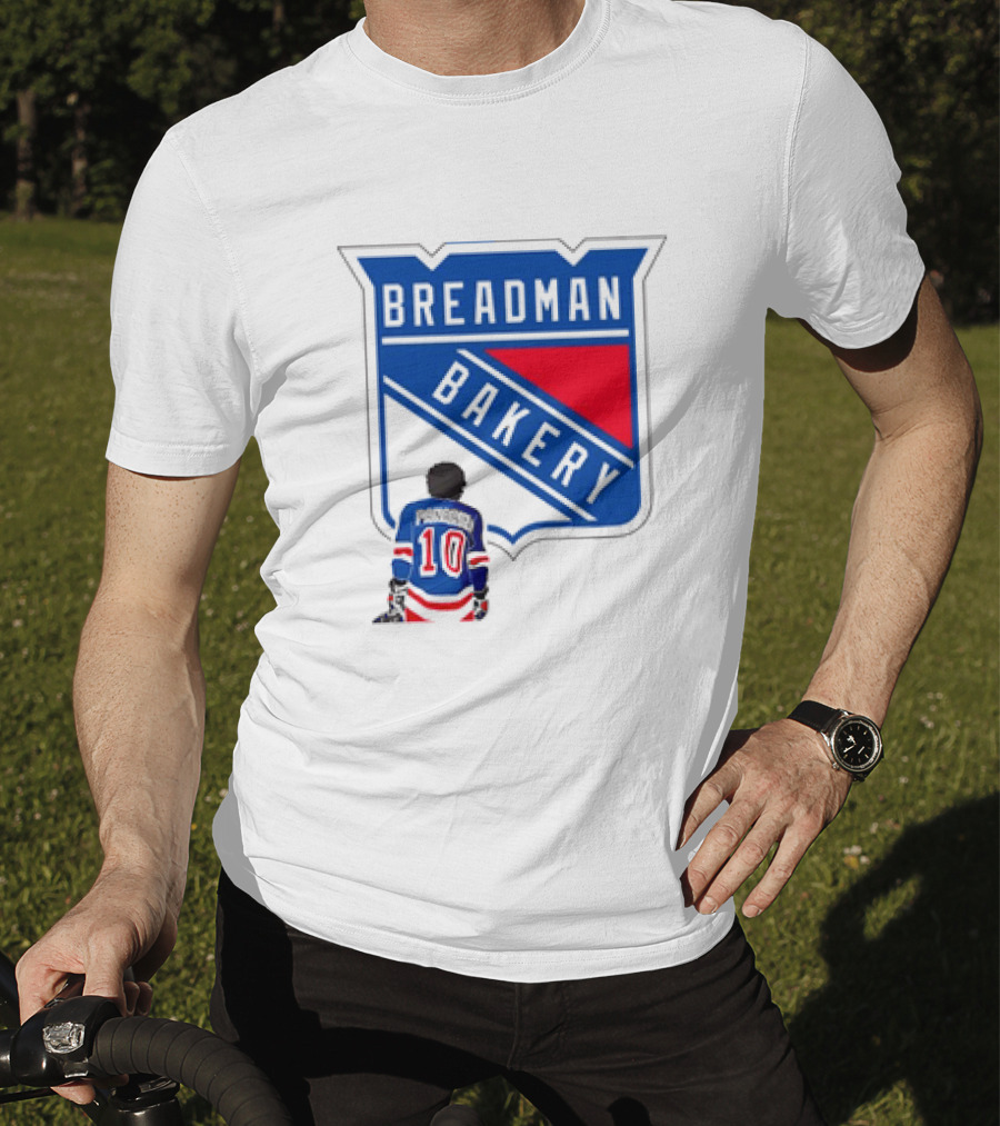 Breadman Bakery Artemi Panarin 10 True Blue New York Rangers Fan T-Shirt