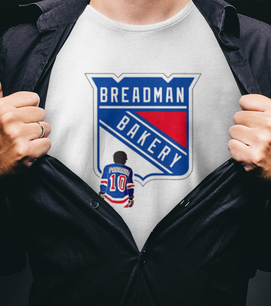 Breadman Bakery Artemi Panarin 10 True Blue New York Rangers Fan T-Shirt