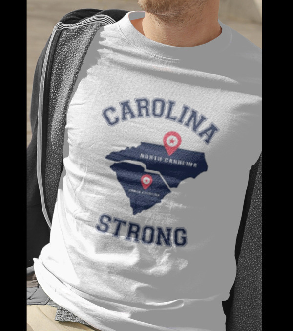 Carolina Strong North Carolina South Carolina Map T-Shirt