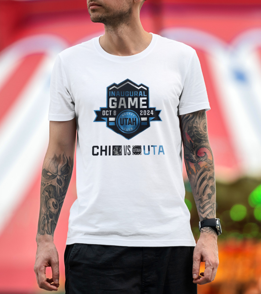 Utah Hockey Club Inaugural Game Oct 8 2024 Chi vs Utah T-Shirt