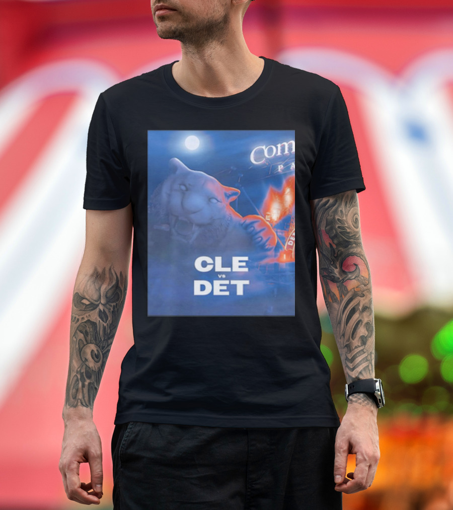 CLE vs DET Sleep Tight Tigers Fans Comerica Park T-Shirt