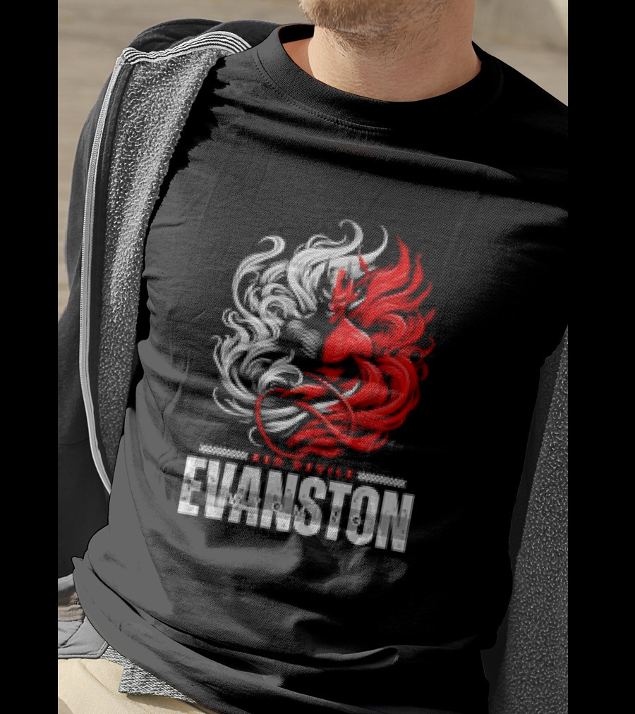 Evanston Red Devils Wyoming Fiery Mascot T-Shirt